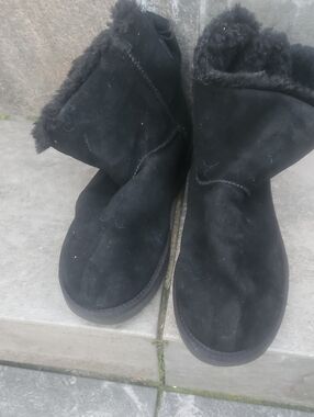 UGG Black Faux-Shearling Short Booties